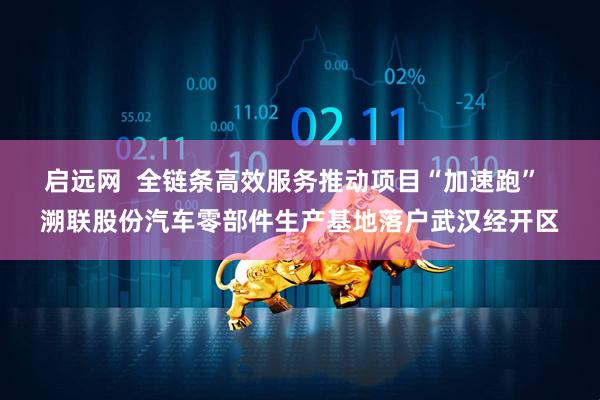 启远网  全链条高效服务推动项目“加速跑”  溯联股份汽车零部件生产基地落户武汉经开区
